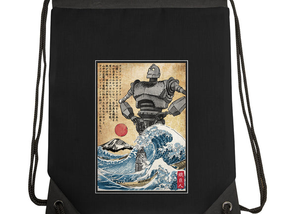 The Iron Giant In Japan Woodblock
