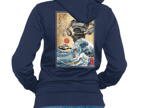 The Iron Giant In Japan Woodblock