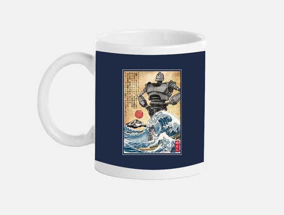 The Iron Giant In Japan Woodblock