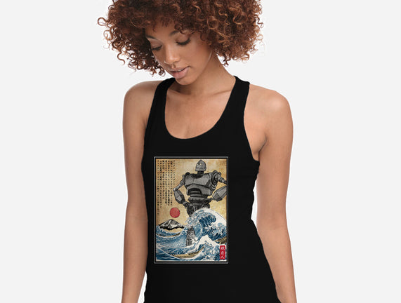 The Iron Giant In Japan Woodblock