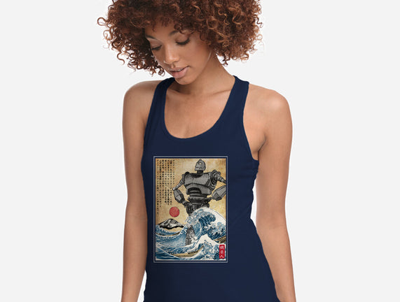 The Iron Giant In Japan Woodblock