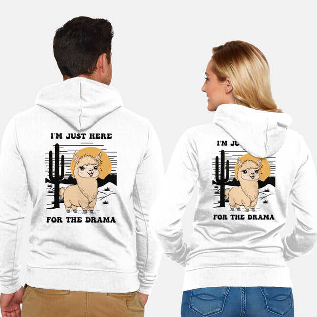 I’m Just Here For The Drama-Unisex-Zip-Up-Sweatshirt-Trendlory