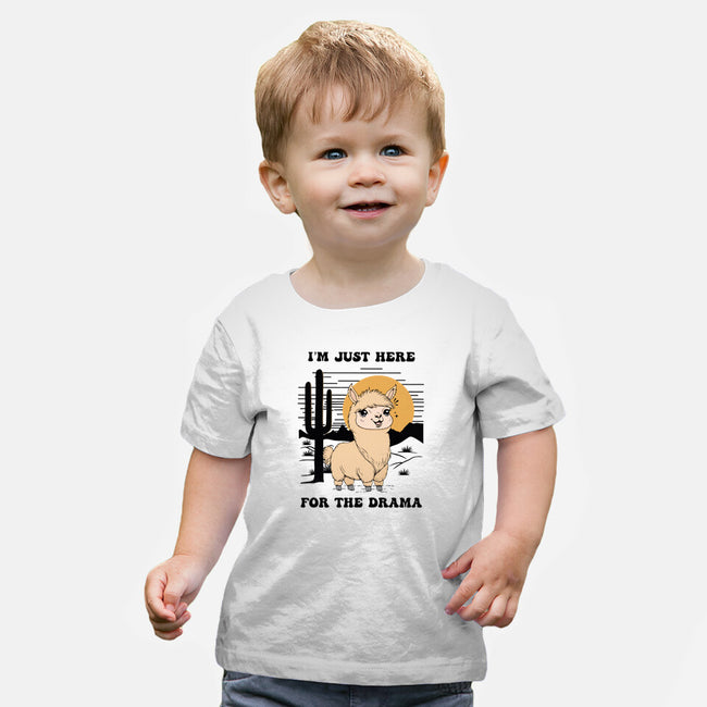 I’m Just Here For The Drama-Baby-Basic-Tee-Trendlory