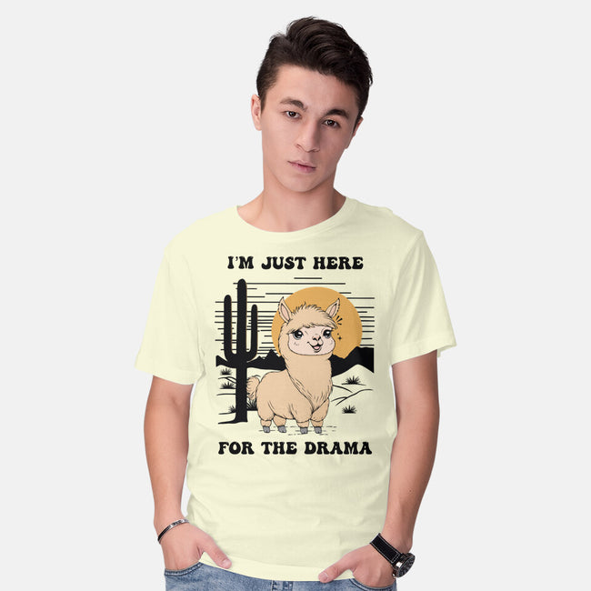 I’m Just Here For The Drama-Mens-Basic-Tee-Trendlory