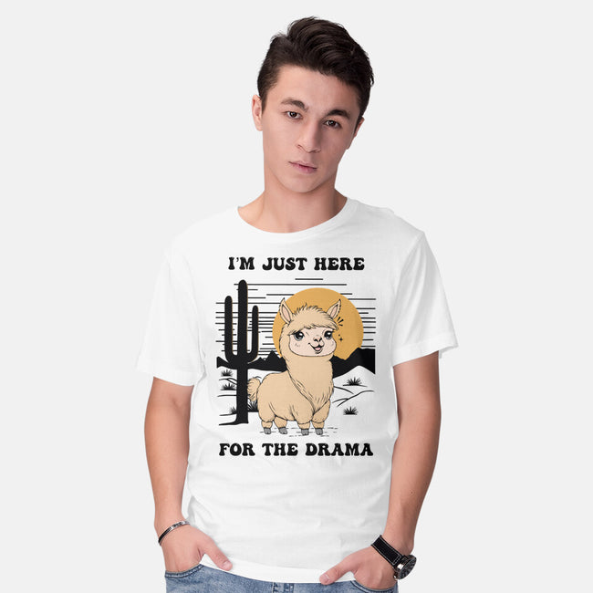 I’m Just Here For The Drama-Mens-Basic-Tee-Trendlory