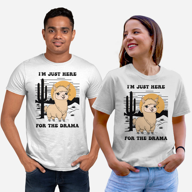 I’m Just Here For The Drama-Unisex-Basic-Tee-Trendlory