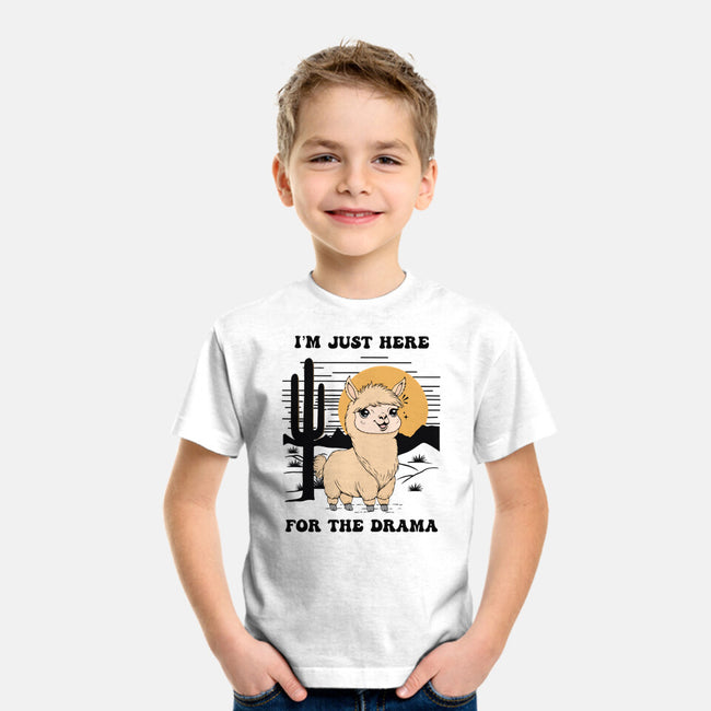 I’m Just Here For The Drama-Youth-Basic-Tee-Trendlory