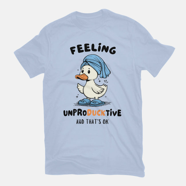 Feeling UnproDUCKtive-Womens-Basic-Tee-Trendlory