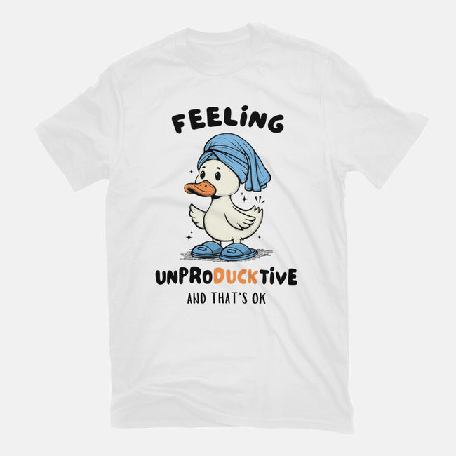 Feeling UnproDUCKtive-Womens-Basic-Tee-Trendlory