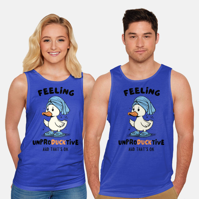 Feeling UnproDUCKtive-Unisex-Basic-Tank-Trendlory