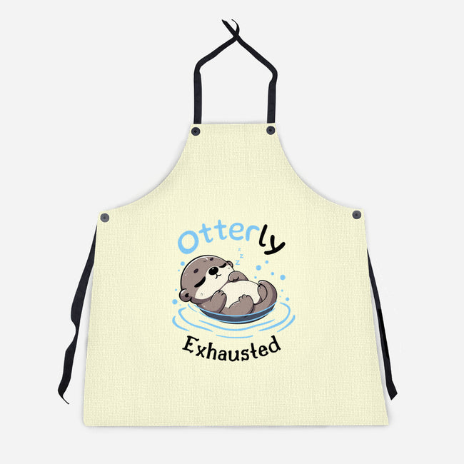 Otterly Exhausted-Unisex-Kitchen-Apron-Trendlory