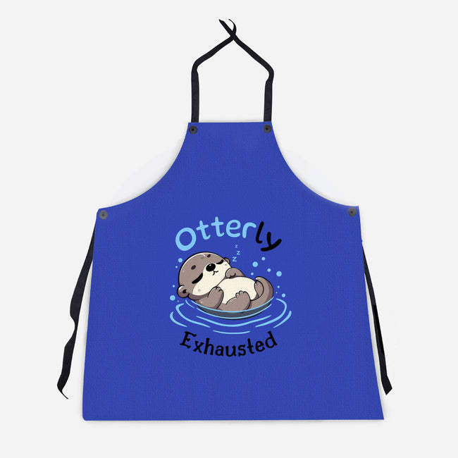 Otterly Exhausted-Unisex-Kitchen-Apron-Trendlory
