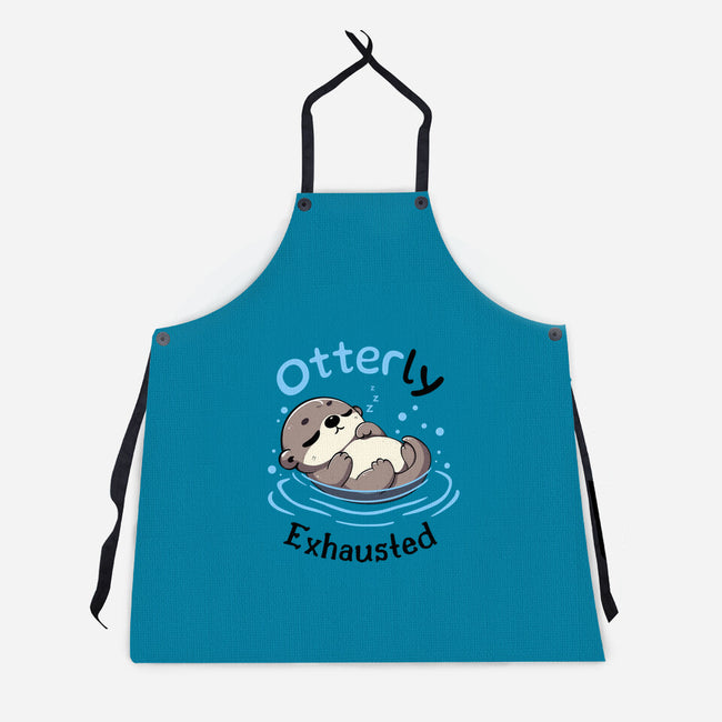 Otterly Exhausted-Unisex-Kitchen-Apron-Trendlory