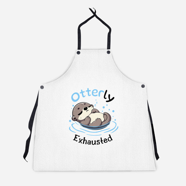 Otterly Exhausted-Unisex-Kitchen-Apron-Trendlory
