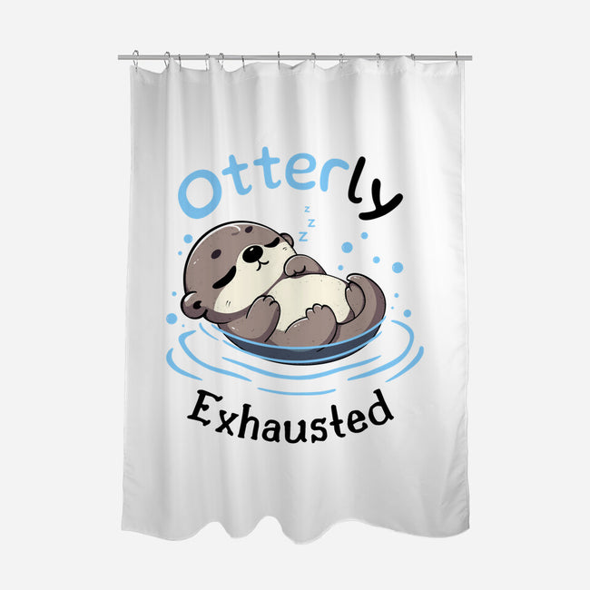 Otterly Exhausted-None-Polyester-Shower Curtain-Trendlory
