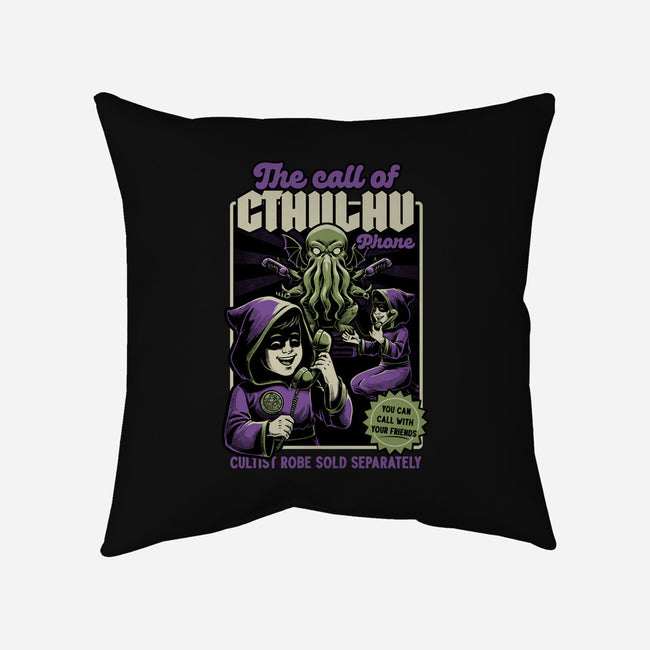 Cthulhu Phone Toy-None-Removable Cover w Insert-Throw Pillow-Studio Mootant
