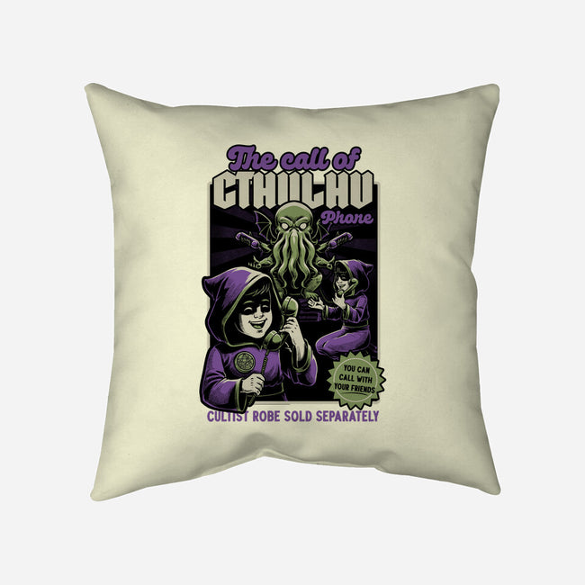 Cthulhu Phone Toy-None-Removable Cover w Insert-Throw Pillow-Studio Mootant