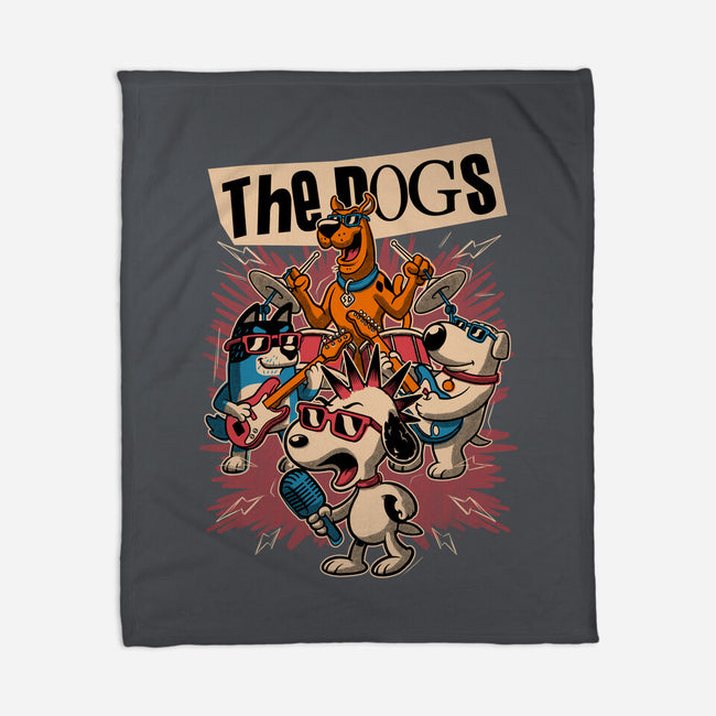 Cartoon Dog Band-None-Fleece-Blanket-Studio Mootant