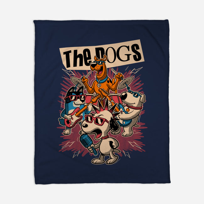 Cartoon Dog Band-None-Fleece-Blanket-Studio Mootant