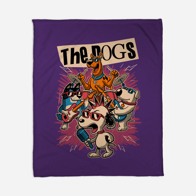 Cartoon Dog Band-None-Fleece-Blanket-Studio Mootant