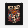 Cartoon Dog Band-None-Matte-Poster-Studio Mootant