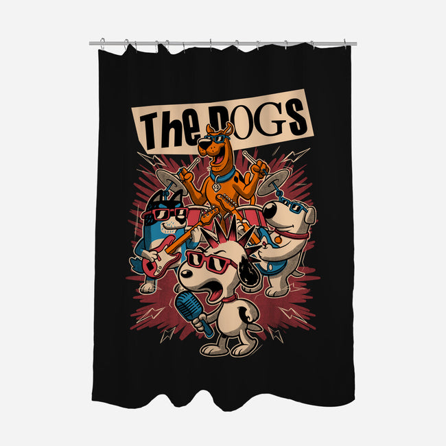 Cartoon Dog Band-None-Polyester-Shower Curtain-Studio Mootant
