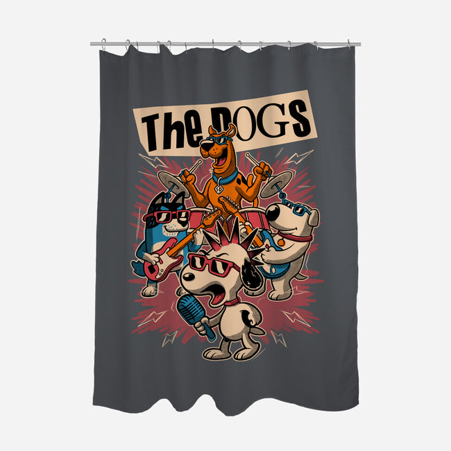 Cartoon Dog Band-None-Polyester-Shower Curtain-Studio Mootant