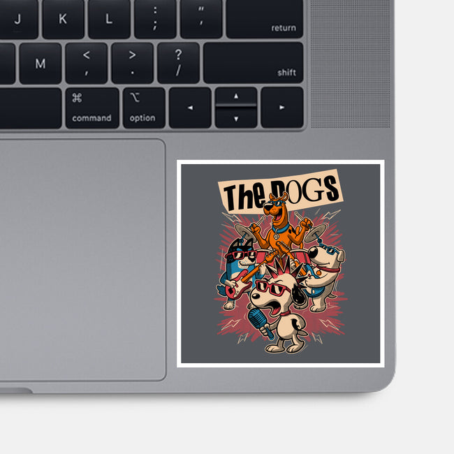 Cartoon Dog Band-None-Glossy-Sticker-Studio Mootant