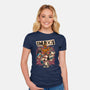 Cartoon Dog Band-Womens-Fitted-Tee-Studio Mootant