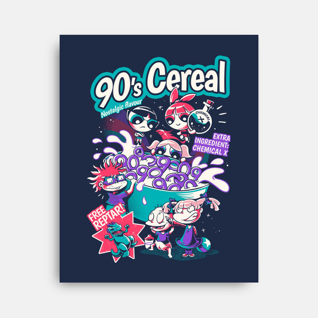 90s Cereal-None-Stretched-Canvas-yumie