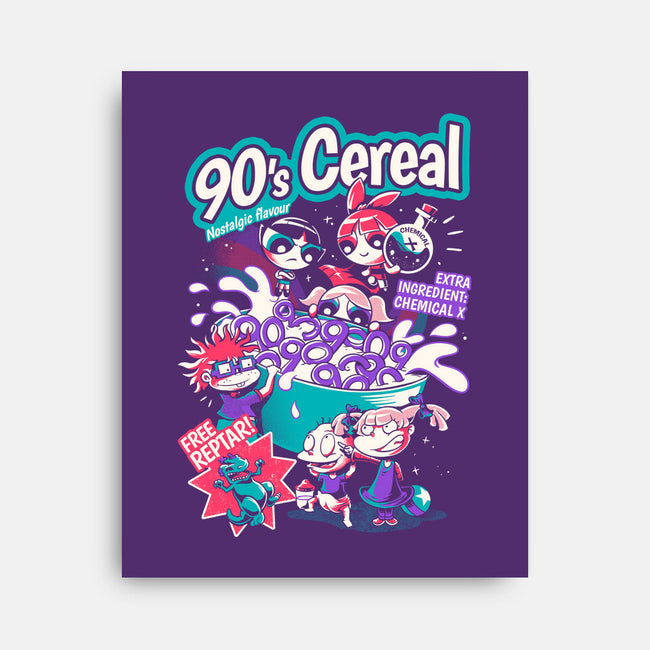 90s Cereal-None-Stretched-Canvas-yumie