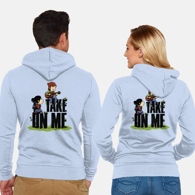 Take On Me-Unisex-Zip-Up-Sweatshirt-estudiofitas