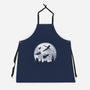 Full Moon Over London-Unisex-Kitchen-Apron-DrMonekers