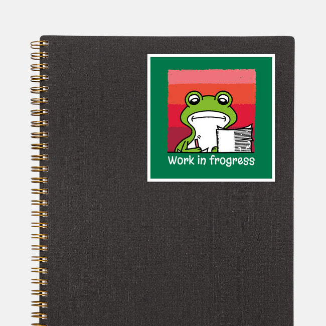 Work In Frogress-None-Glossy-Sticker-imisko