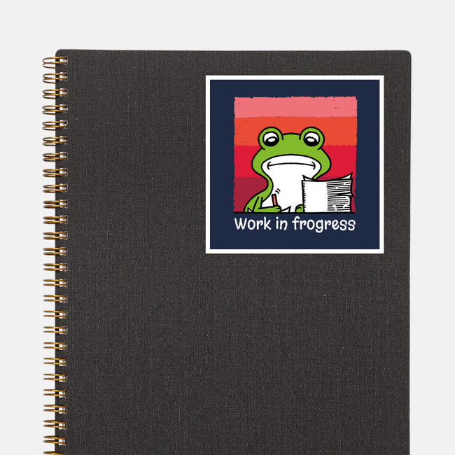 Work In Frogress-None-Glossy-Sticker-imisko