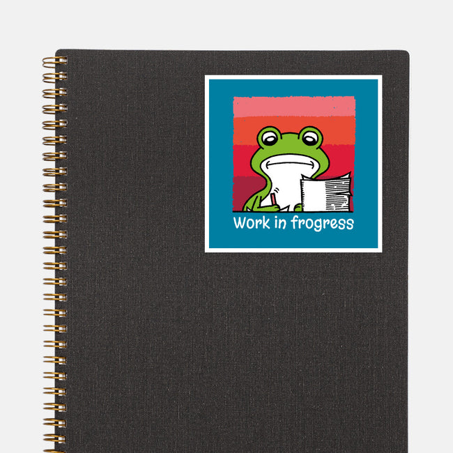 Work In Frogress-None-Glossy-Sticker-imisko