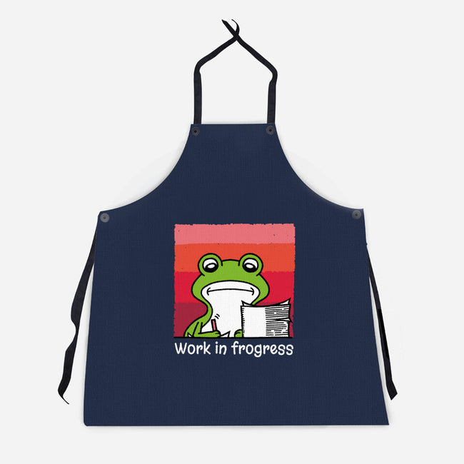 Work In Frogress-Unisex-Kitchen-Apron-imisko