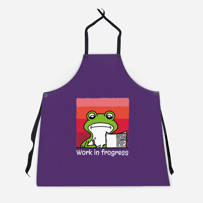 Work In Frogress-Unisex-Kitchen-Apron-imisko