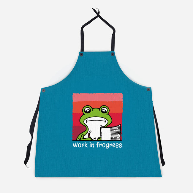 Work In Frogress-Unisex-Kitchen-Apron-imisko