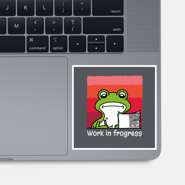 Work In Frogress-None-Glossy-Sticker-imisko