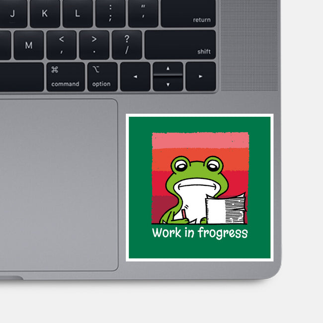 Work In Frogress-None-Glossy-Sticker-imisko