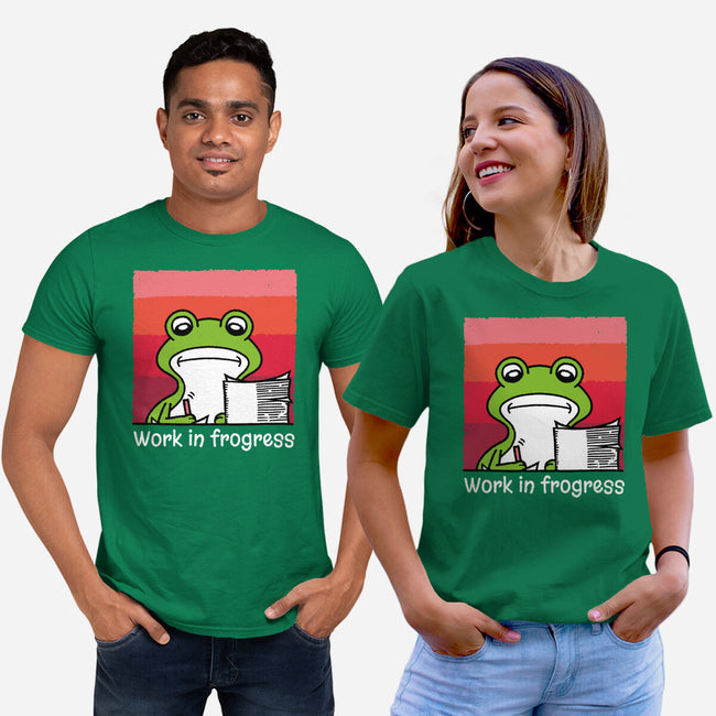 Work In Frogress-Unisex-Basic-Tee-imisko