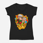Balloon Kiss-Womens-V-Neck-Tee-jasesa