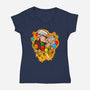 Balloon Kiss-Womens-V-Neck-Tee-jasesa