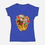 Balloon Kiss-Womens-V-Neck-Tee-jasesa