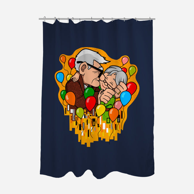 Balloon Kiss-None-Polyester-Shower Curtain-jasesa