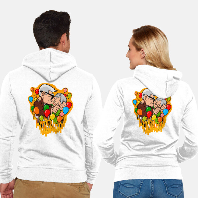 Balloon Kiss-Unisex-Zip-Up-Sweatshirt-jasesa