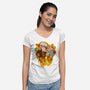 Balloon Kiss-Womens-V-Neck-Tee-jasesa