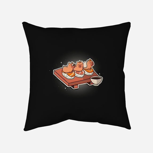 Capybara Sushi-None-Removable Cover w Insert-Throw Pillow-Freecheese