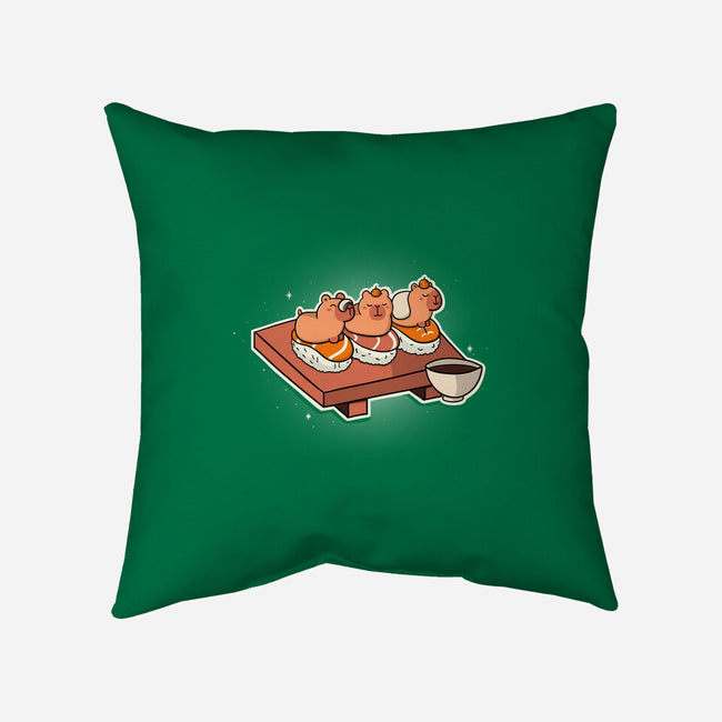 Capybara Sushi-None-Removable Cover w Insert-Throw Pillow-Freecheese